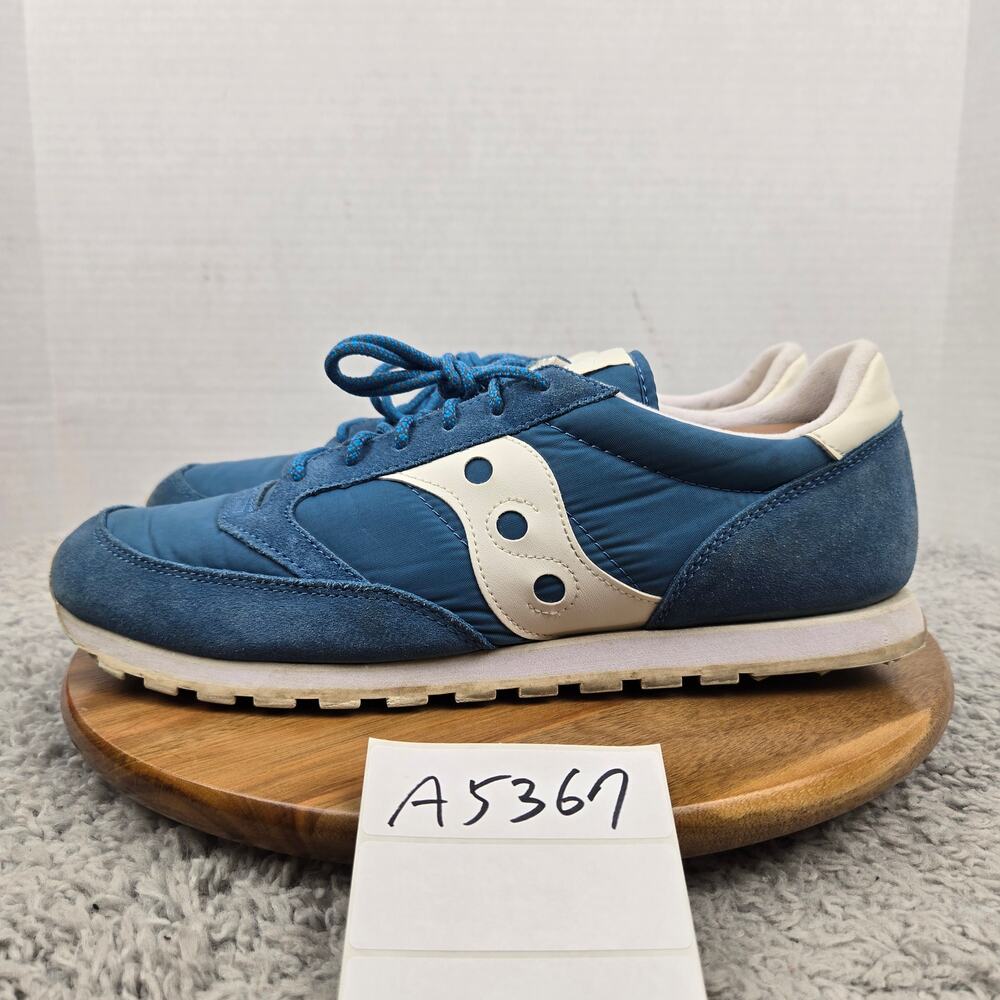 Saucony Men 13 Jazz Low Pro Teal Sand Suede Nylon Casual Daily Sneaker S2866-298